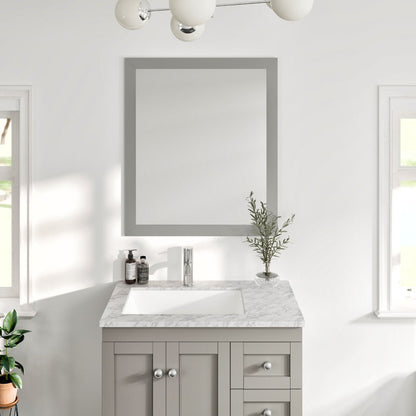 Eviva Acclaim 60" x 30" Rectangular Blue Wooden Framed Mirror