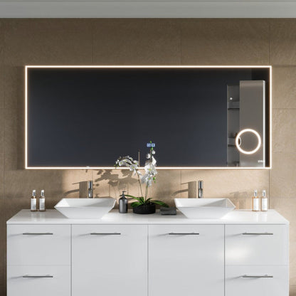 Eviva Illuminate LED Bathroom Mirror – Chrome Aluminum Frame (EVMR550 Series)