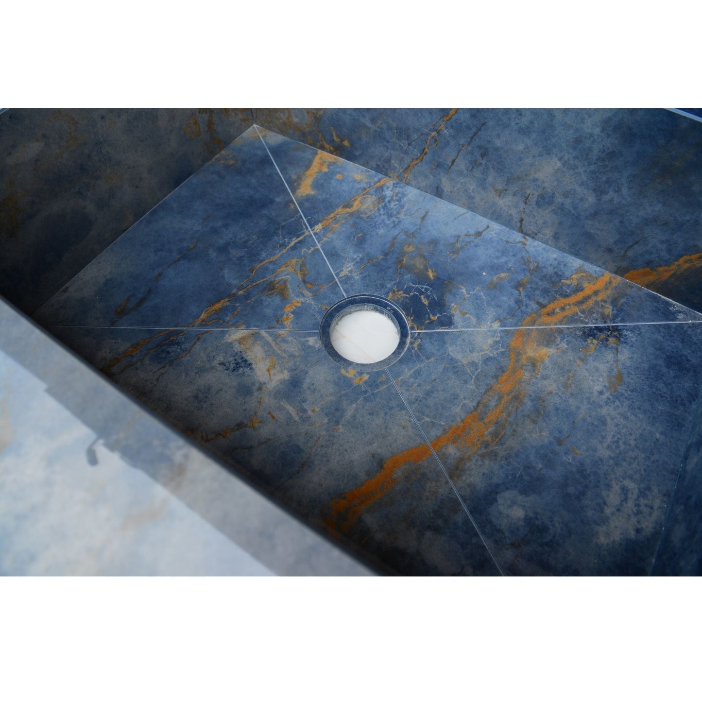 HANDCRAFTED OCEAN BLUE HIGH ENGINEERED STONE SINK (ES-034)