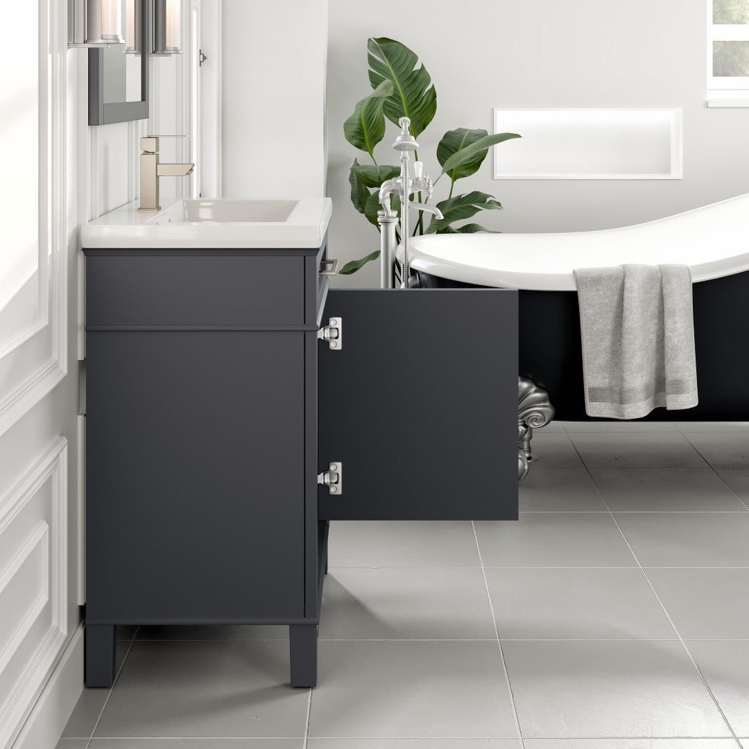 Eviva Garci Bath Vanity with Porcelain Top and Integrated Sink