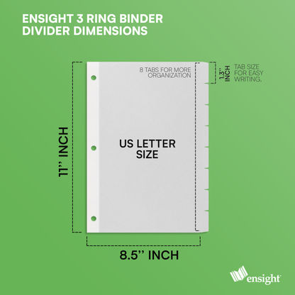 Ensight 3 Ring Page Dividers, binder dividers