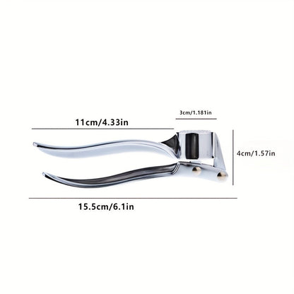 Durable Handheld Metal Garlic and Ginger Press