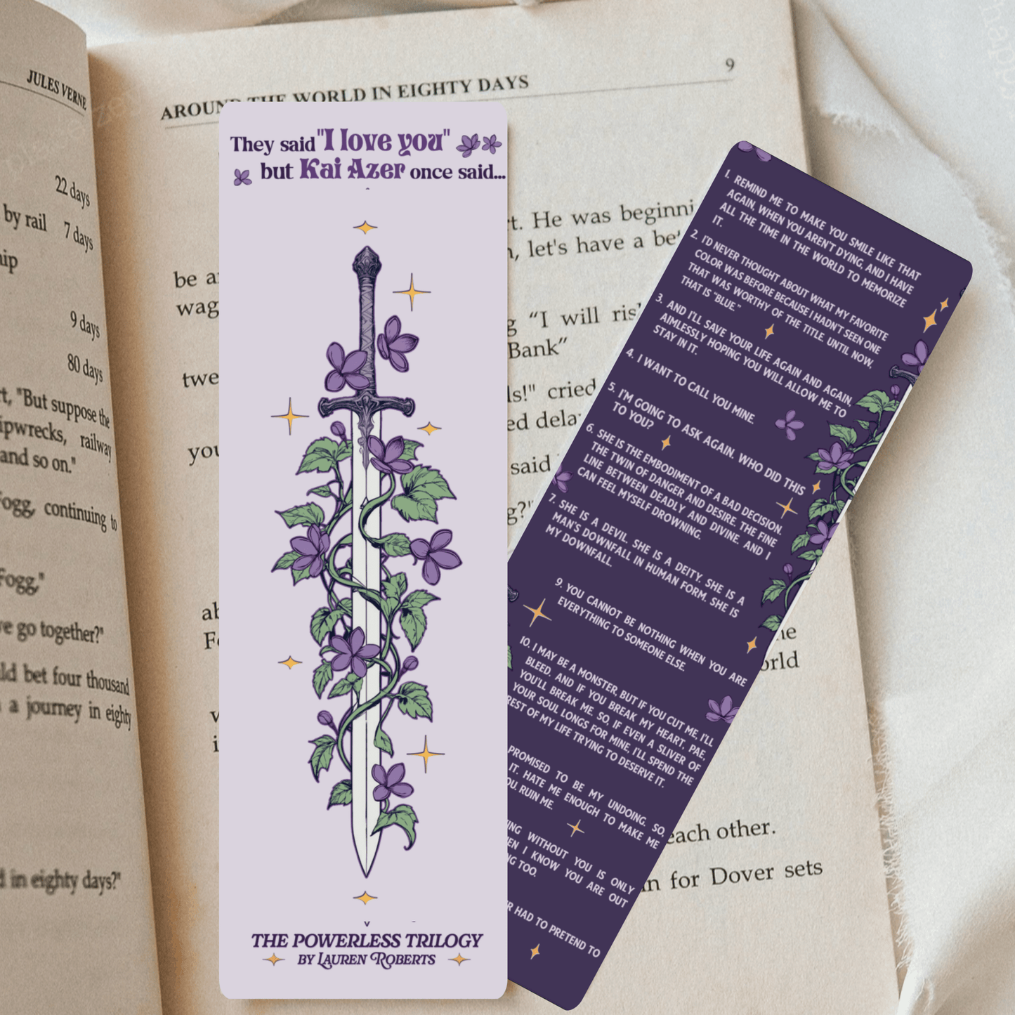 Awfullynerdy.co - Powerless Kai Quotes inspired Dual-Sided Cardstock Bookmark