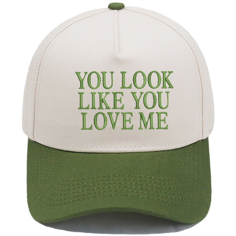 Embroidered Color-Block Casual Baseball Cap For Men And Women