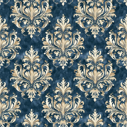 Gilded Age Sapphire Damask