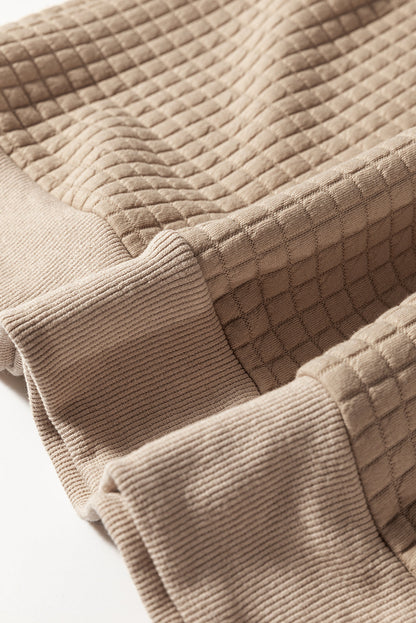 Parchment Leopard Quilted Patchwork Pullover women's r Sweatshirt