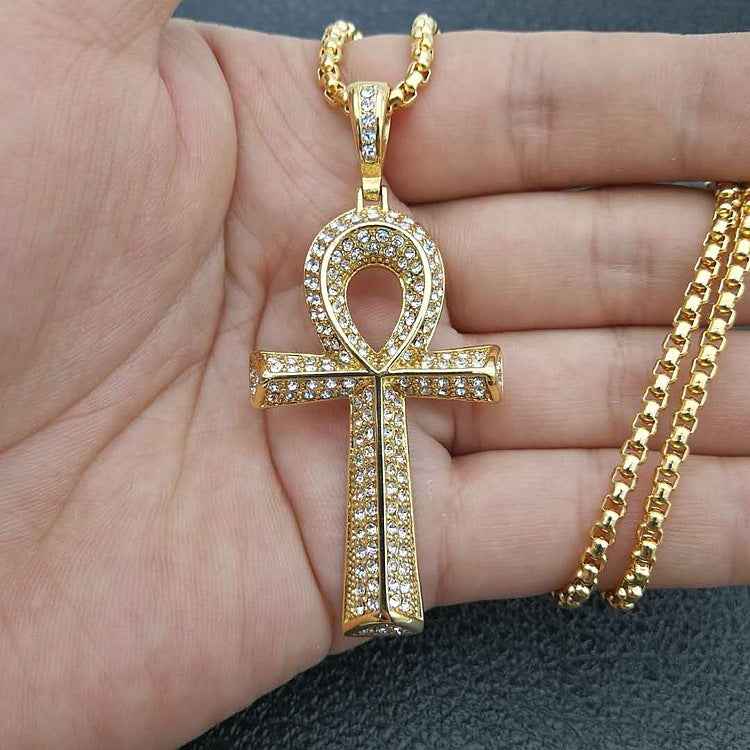 Men’s/Women’s Egyptian Ankh Pendant - Hip-Hop Steel Unisex Gem
