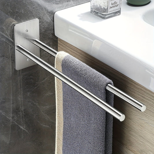 Sleek DrillFree 38cm Stainless Steel Towel Rack