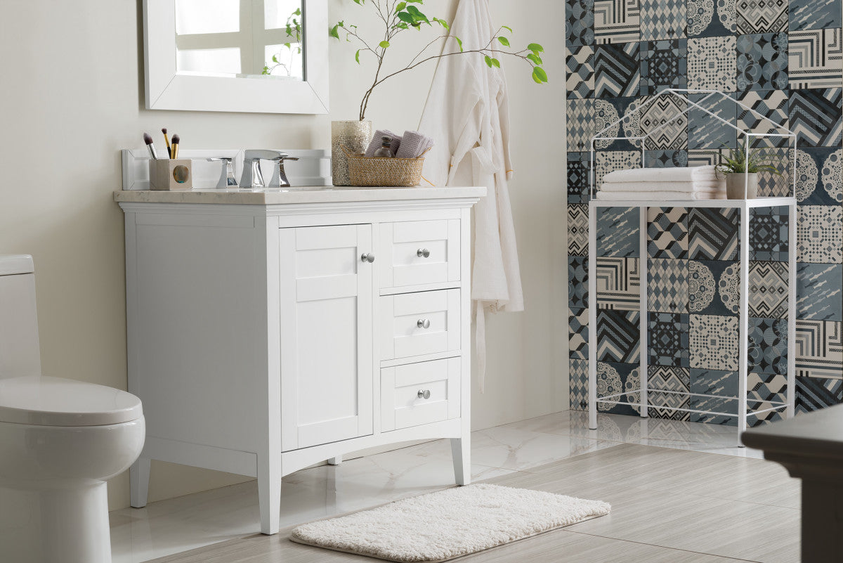 Palisades 36" Single Vanity Cabinet, Bright White