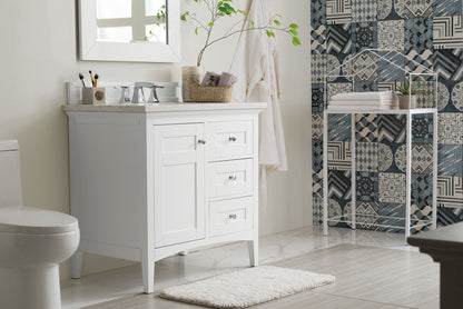 Palisades 36" Single Vanity Cabinet, Bright White