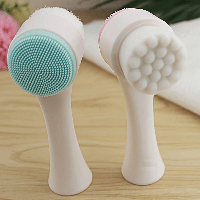 3D Silicone Face Cleansing Brush Dual-Sided Exfoliator