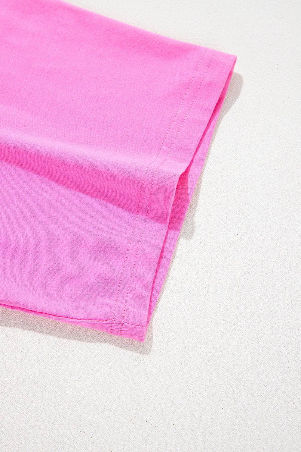 Bright Pink Checkered MAMA Letter Print Plus Size T Shirt