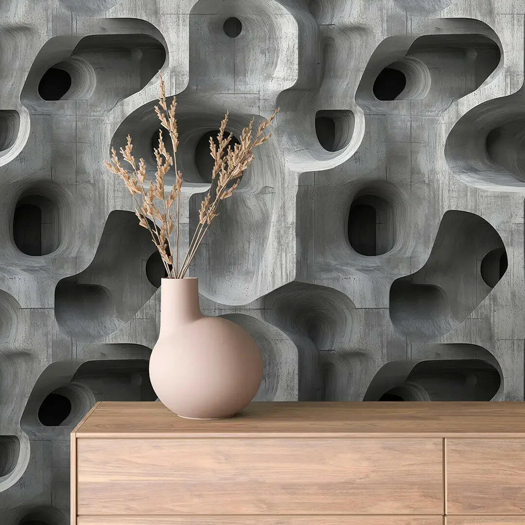 Sculptural Concrete Passages Mural