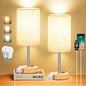 Table Lamp for Bedroom Set of 2, Bedside Small Lamps with 3 Way | Lighting | Kitchen + Metal