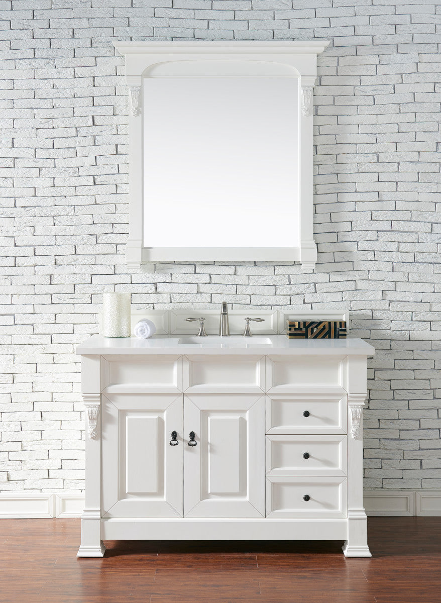 Brookfield 48" Single Vanity Cabinet, Bright White