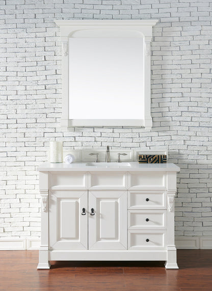 Brookfield 48" Single Vanity Cabinet, Bright White