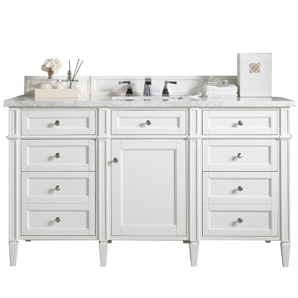 Brittany 60" Single Vanity in Bright White
