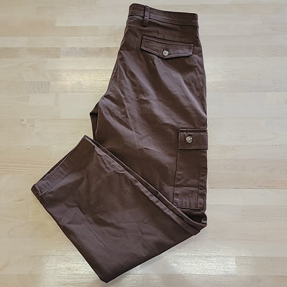 Club Room Men's Size 32 Regular-Fit Stretch Cargo Pants - Classic Brown
