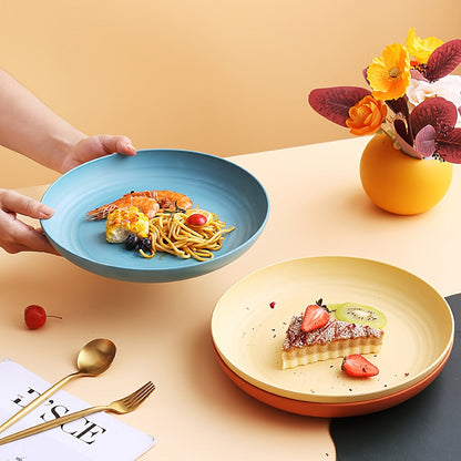 Colorful 9Inch Deep Plates  Set of 2 Durable PP