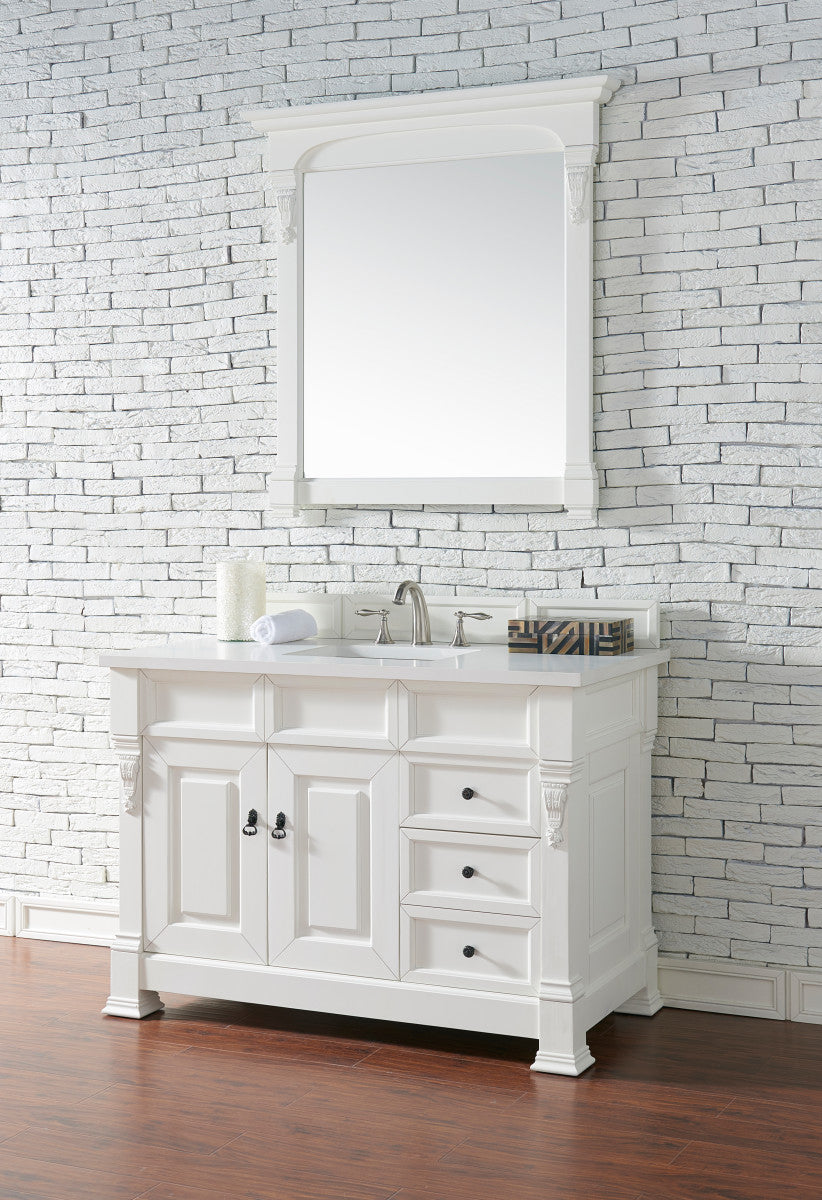 Brookfield 48" Single Vanity Cabinet, Bright White