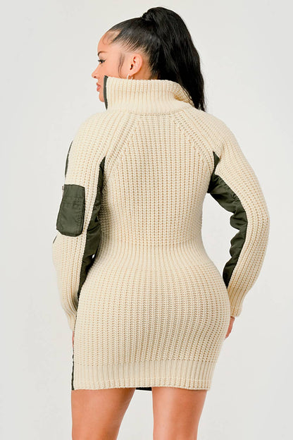 Aviator Knit Utility Dress
