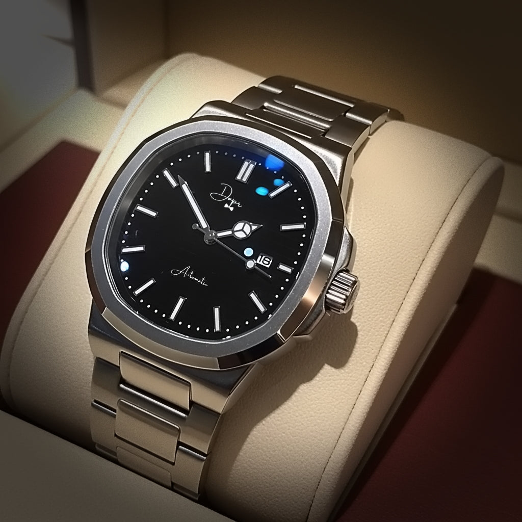 Dapr Watches- Men's Automatic Watch – Stainless Steel Case – "The Quincy"