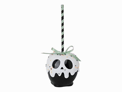 Halloween Carnival 9" Resin Black Candy Apple w Sprinkles