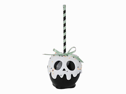 Halloween Carnival 9" Resin Black Candy Apple w Sprinkles