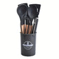 12Piece Grey Silicone Kitchen Utensil Set with Holder | Kitchen Accessories | Kitchen + Metal