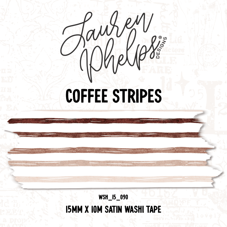 Coffee Stripes 15mm washi || RESTOCK