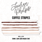 Coffee Stripes 15mm washi || RESTOCK