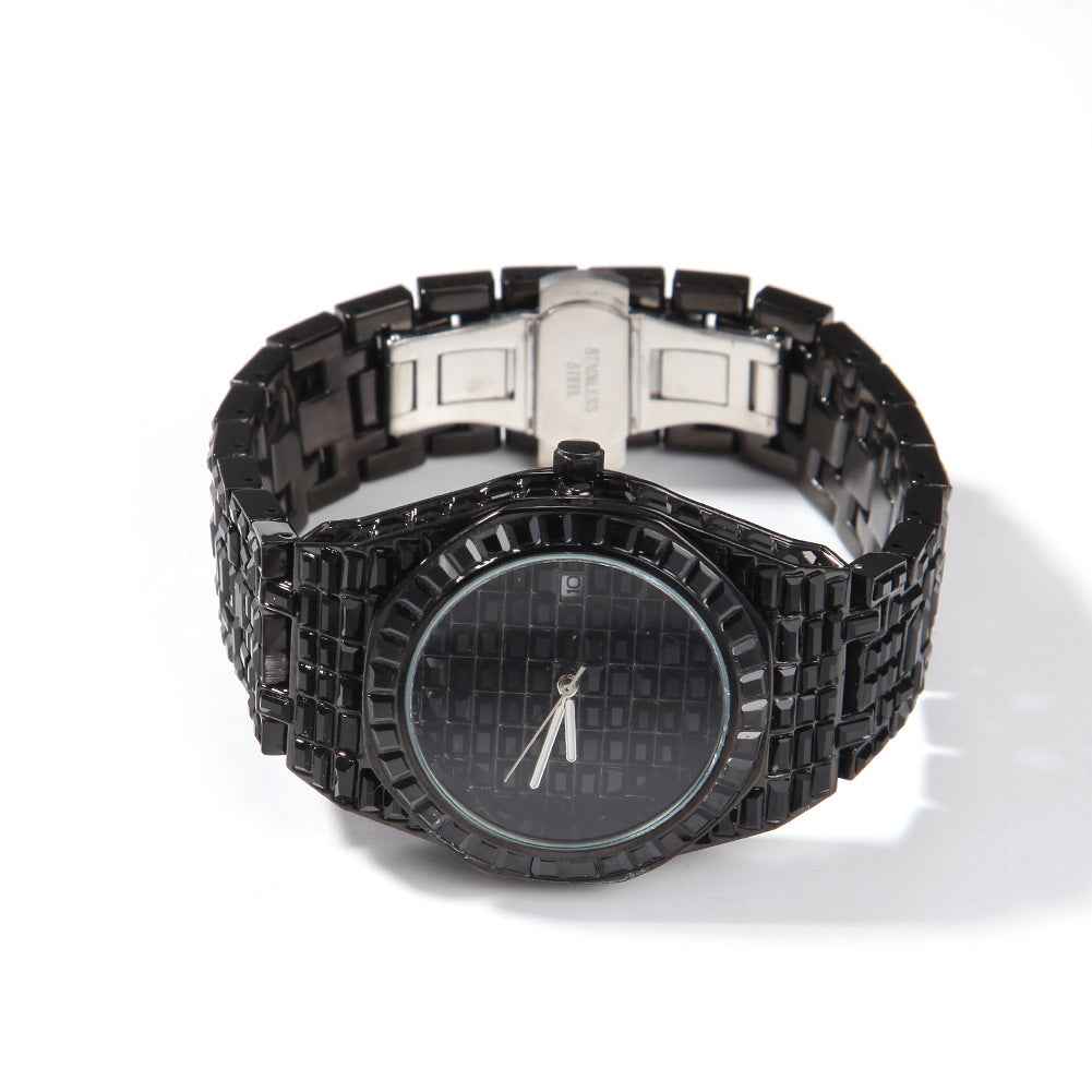 Men's Hip Hop Watch - Quartz Casual Round Sports Timepiece