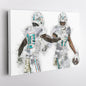 Tyreek Hill & Jaylen Waddle Canvas Art – Miami Dolphins Wall Decor