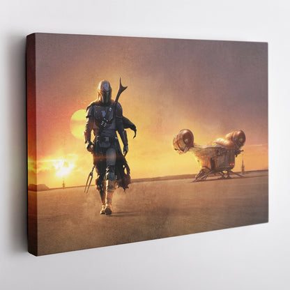 The Mandalorian Movie Poster Canvas Art - Star Wars Home Decor