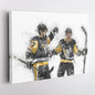 Sidney Crosby & Jake Guentzel Canvas Art – Pittsburgh Penguins Wall Decor