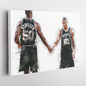 Tim Duncan & David Robinson Canvas Art – San Antonio Spurs Wall Decor