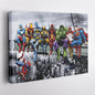 Superheroes Skyscraper Canvas – Marvel & DC Wall Art for Kids
