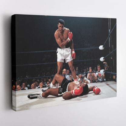 Muhammad Ali vs Sonny Liston Canvas – Phantom Punch Boxing Wall Art