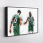 Jaylen Brown & Jayson Tatum Canvas Art – Boston Celtics Wall Decor