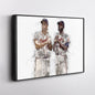 Hank Aaron & Eddie Mathews Canvas Art – Milwaukee Braves Wall Decor