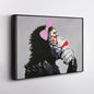 Banksy Female DJ Canvas – Street Art for Modern Wall Decor