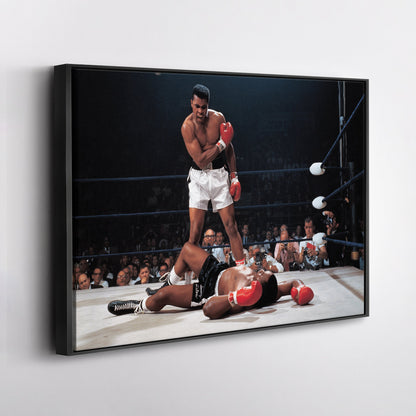 Muhammad Ali vs Sonny Liston Canvas – Phantom Punch Boxing Wall Art