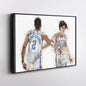 Shai Gilgeous-Alexander & Josh Giddey Canvas Art – Oklahoma City Thunder Wall Decor