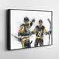 Sidney Crosby & Jake Guentzel Canvas Art – Pittsburgh Penguins Wall Decor