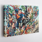 DC Superheroes Canvas Wall Art – Comics Print for Kids Room