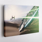 Star Wars Millennium Falcon Tie Fighter Canvas Art - The Force Awakens