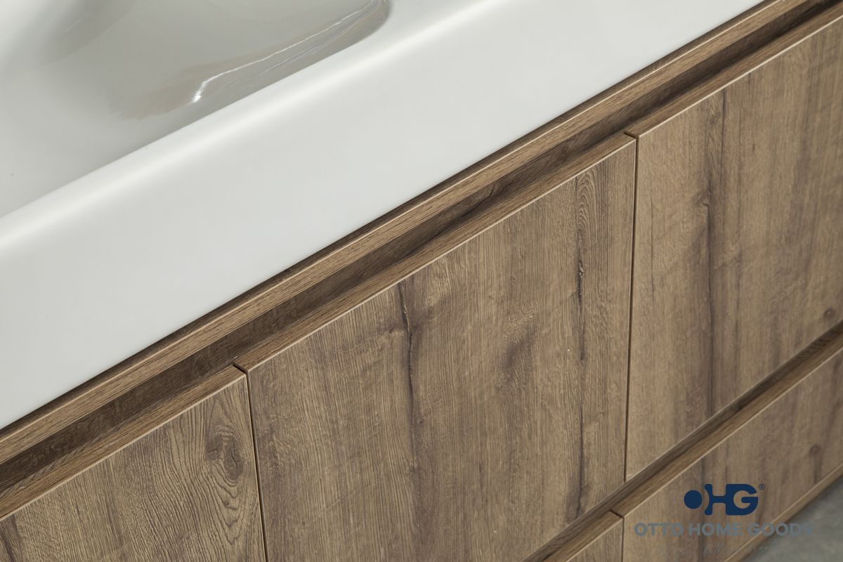 Romina 60" Messina Double Bathroom Vanity with Porcelain Top