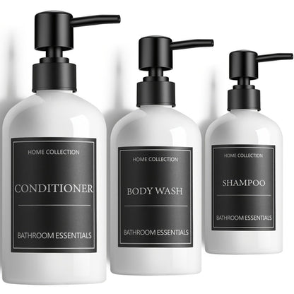 Elegant 3Piece Soap Dispenser Set Modern Bathroom Upgrade