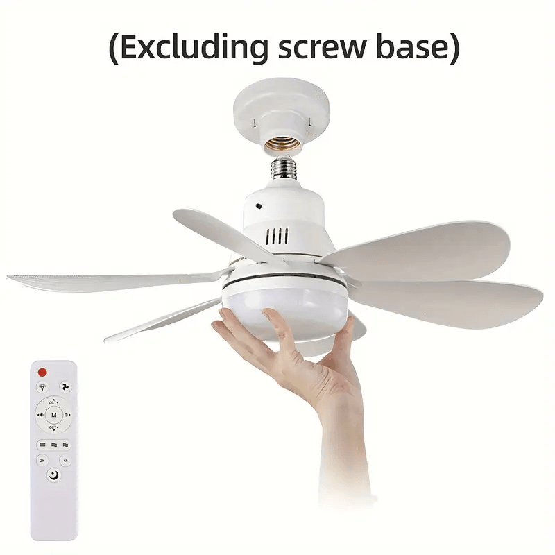 LED 30W Ceiling Fan Light with Remote Control – Dimmable E27 for Living Room, Study & Home Use (85-265V)
