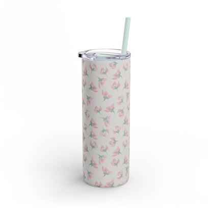 Customizable: Floral Pattern Tumbler, Personalized Gift for Coffee Lovers, Travel Mug for Women, Insulated Drinkware, Trendy Water Bottle
